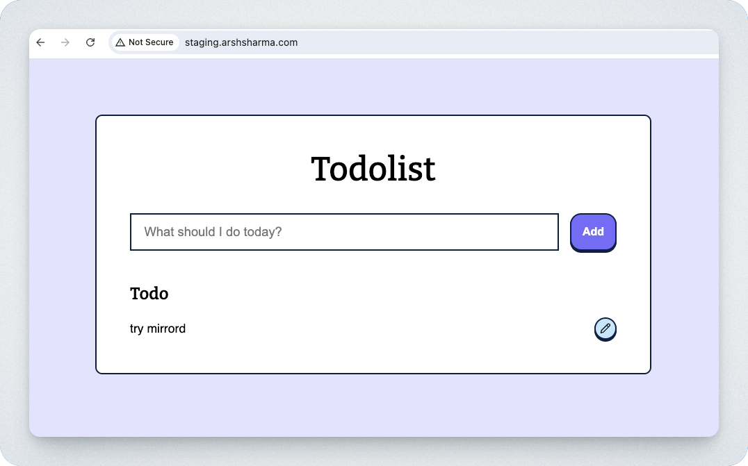 todo list app without delete button